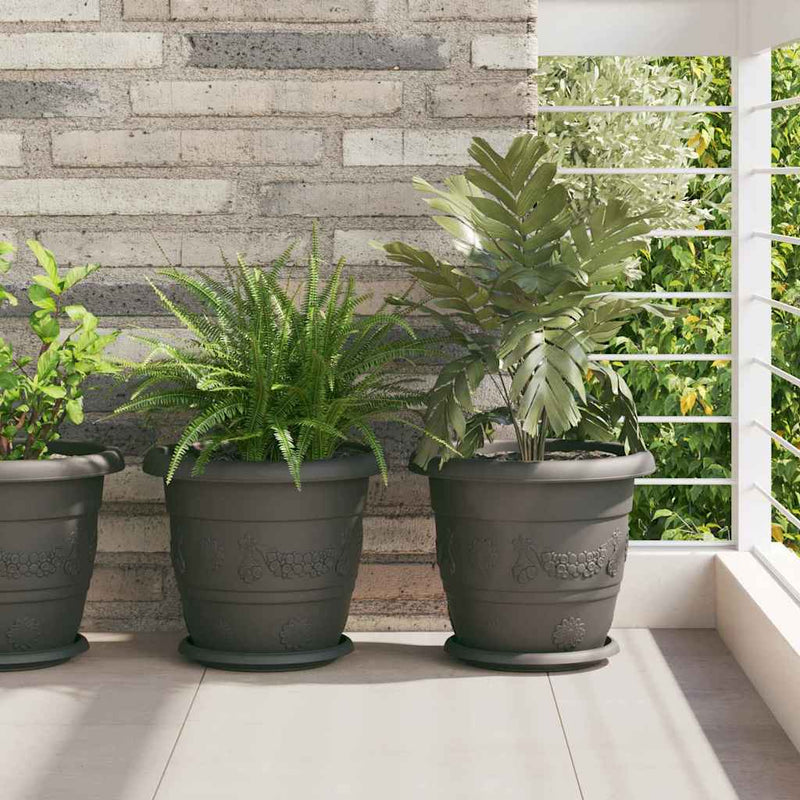 Load image into Gallery viewer, Vidaxl ronde bloempot 6 pcs zwart ø 26 x 21.5 cm kunststof