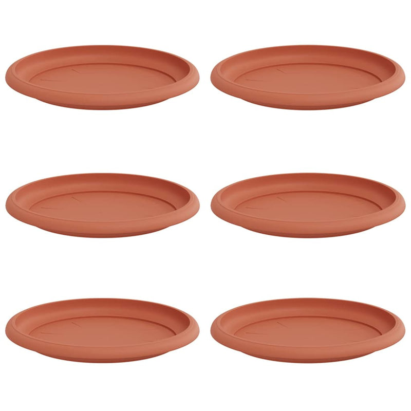 Load image into Gallery viewer, Vidaxl ronde bloemenschalen 6 pcs baksteenrood ø 19 x 2 cm kunststof