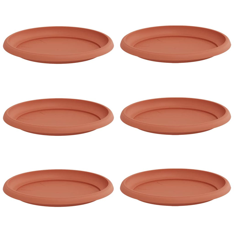Load image into Gallery viewer, Vidaxl ronde bloemenschalen 6 pcs baksteenrood ø 23,5 x 2,5 cm