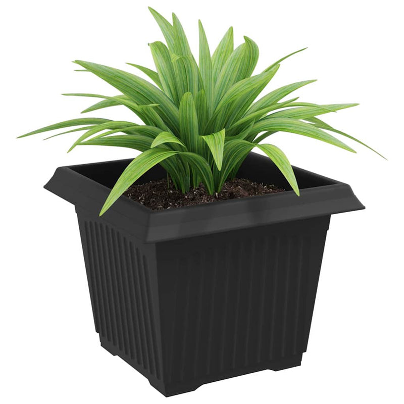 Load image into Gallery viewer, Vidaxl vierkante bloempot 6 pcs zwart 23 x 23 x 17,5 cm kunststof