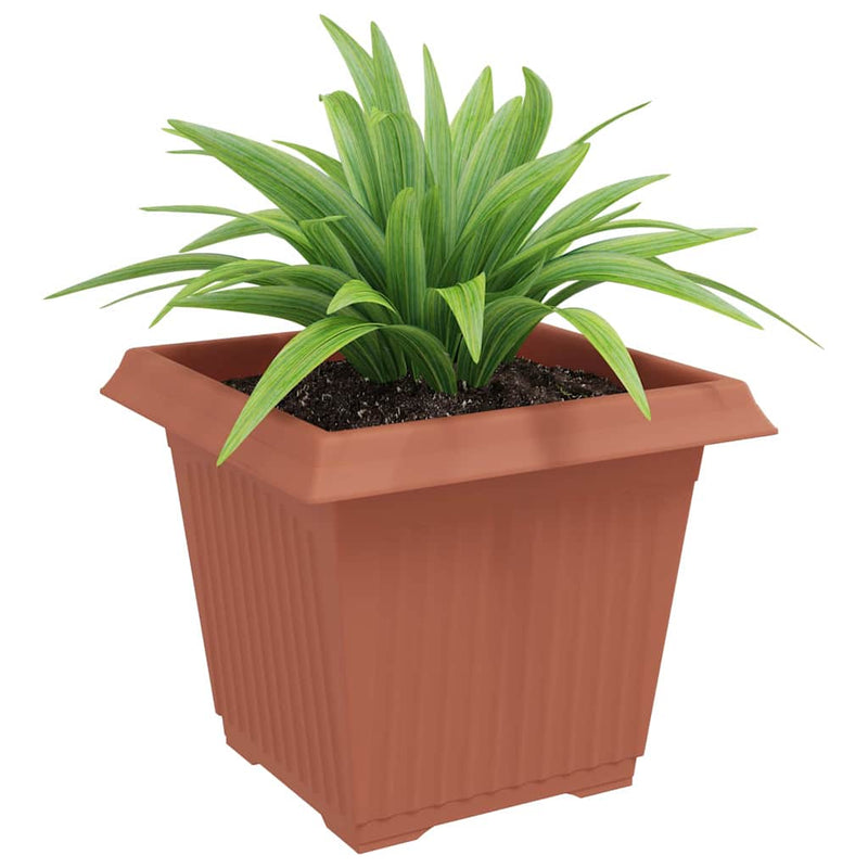 Load image into Gallery viewer, Vidaxl vierkante bloempot 24 pcs baksteenrood 28,5 x 28,5 x 22 cm