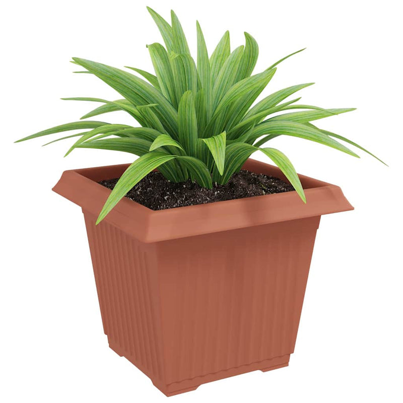 Load image into Gallery viewer, Vidaxl vierkante bloempot 24 pcs baksteenrood 33 x 33 x 26 cm