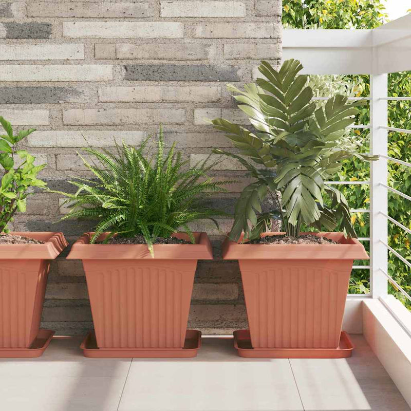 Load image into Gallery viewer, Vidaxl vierkante bloempot 24 pcs baksteenrood 38 x 38 x 30 cm
