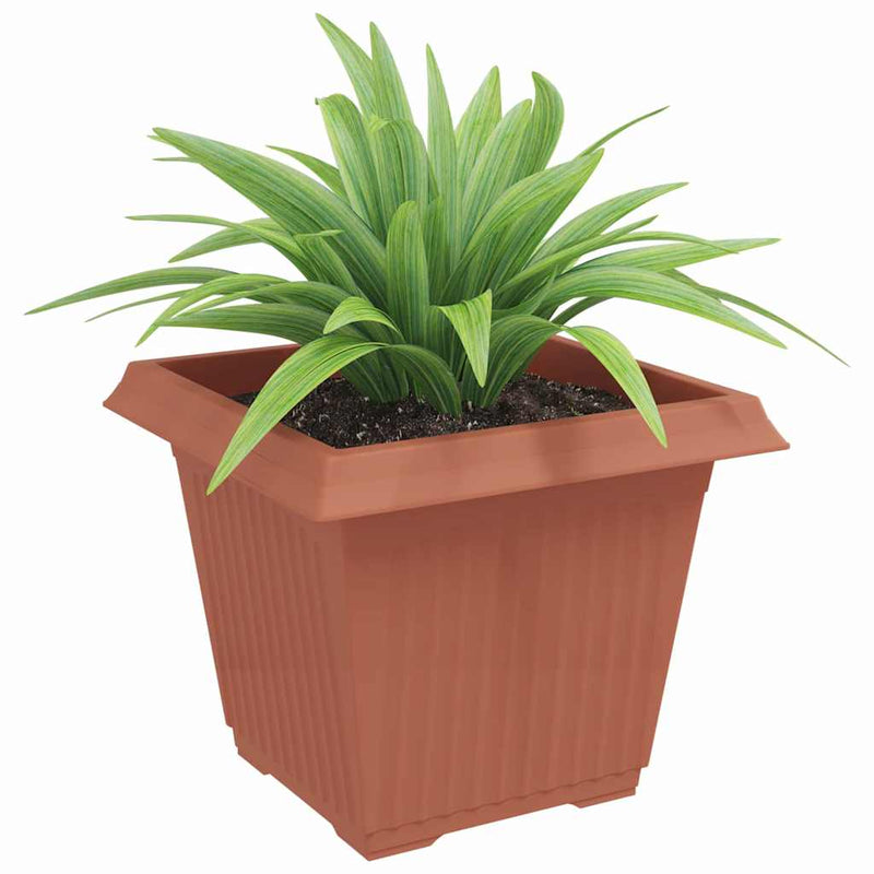 Load image into Gallery viewer, Vidaxl vierkante bloempot 24 pcs baksteenrood 43 x 43 x 33,5 cm