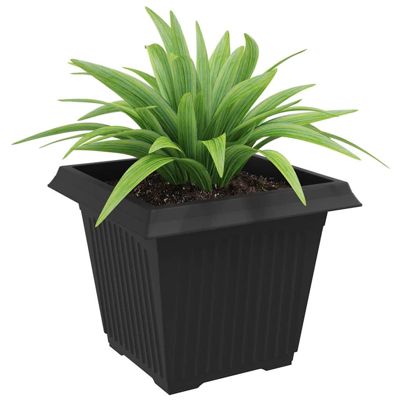 Load image into Gallery viewer, Vidaxl vierkante bloempot 24 pcs zwart 43 x 43 x 33,5 cm kunststof