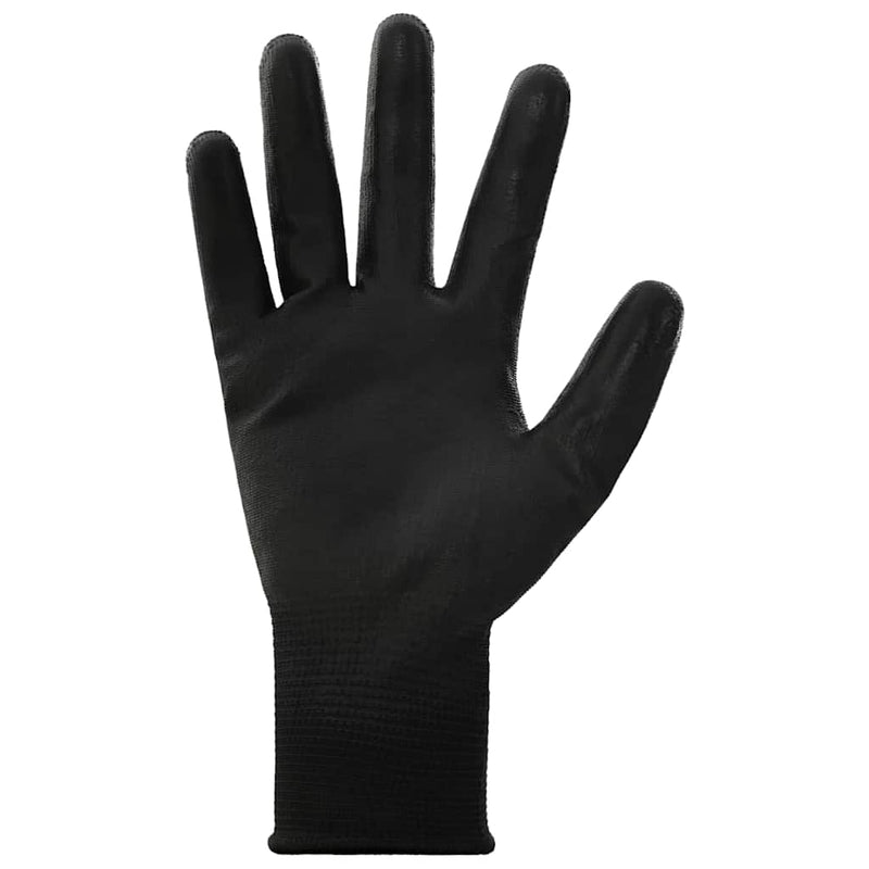 Load image into Gallery viewer, Vidaxl werkhandschoenen 12 pcs zwart 10 xl polyester
