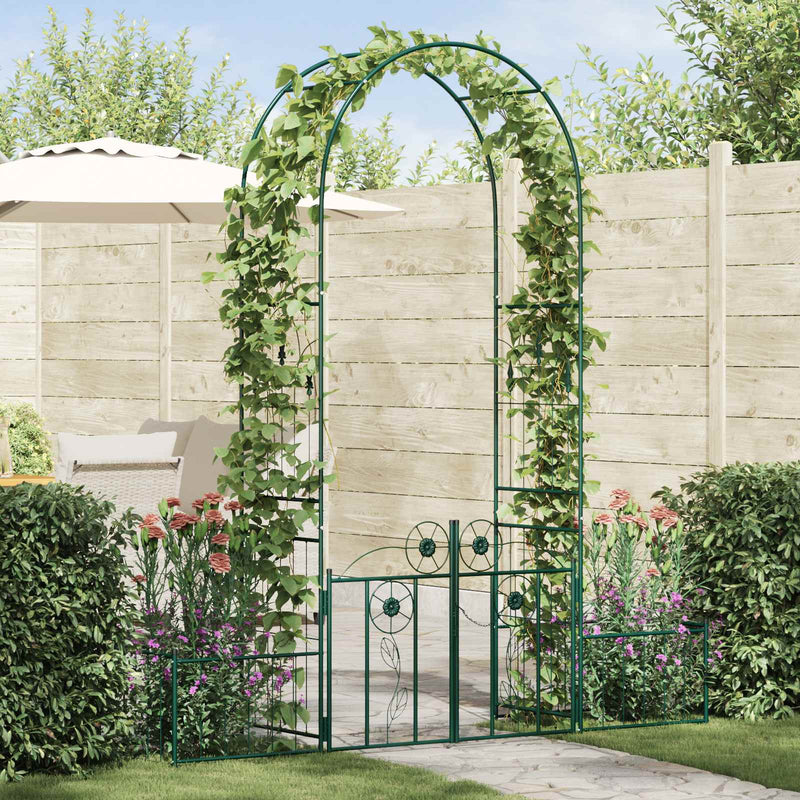 Load image into Gallery viewer, Vidaxl tuin boog met slot groen 203 x 50 x 218 cm