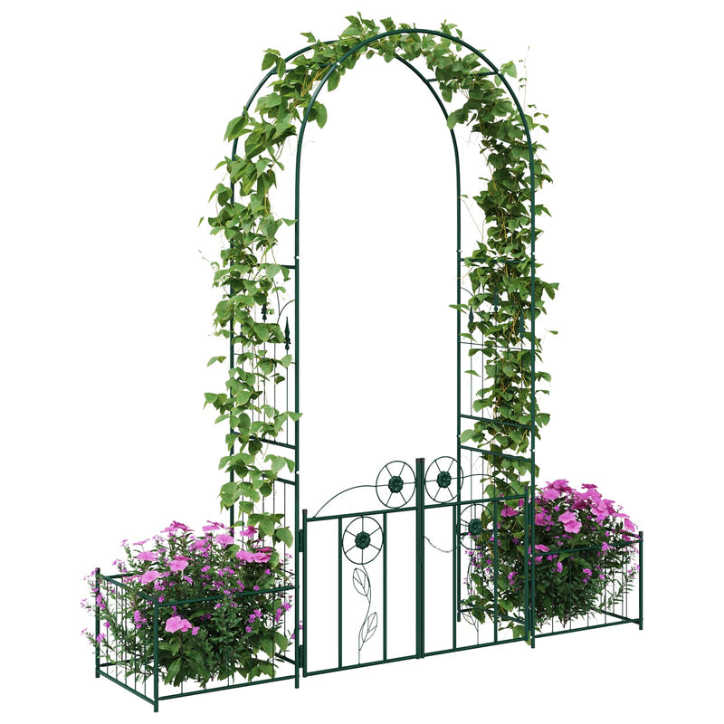 Load image into Gallery viewer, Vidaxl tuin boog met slot groen 203 x 50 x 218 cm