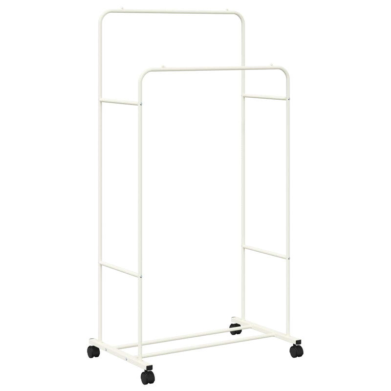 Load image into Gallery viewer, Vidaxl kledingrek effen wit 80 x 53 x 156 cm
