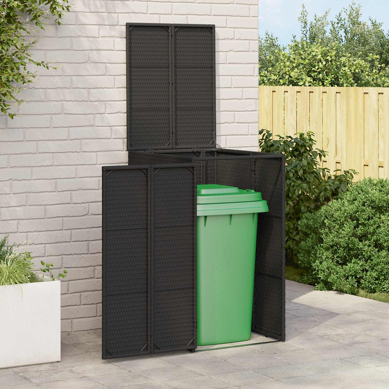 Load image into Gallery viewer, Vidaxl afvalbak box zwart 65 x 80 x 115 cm polyetheen