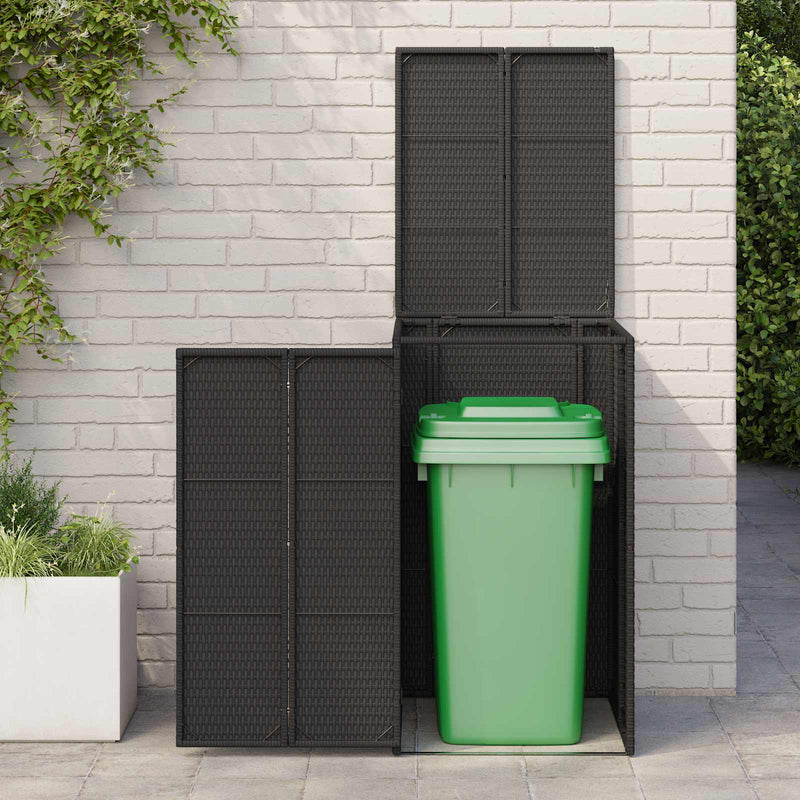 Load image into Gallery viewer, Vidaxl afvalbak box zwart 65 x 80 x 115 cm polyetheen