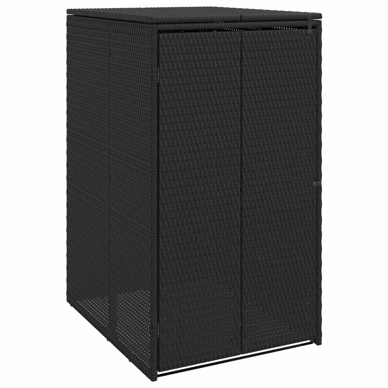 Load image into Gallery viewer, Vidaxl afvalbak box zwart 65 x 80 x 115 cm polyetheen