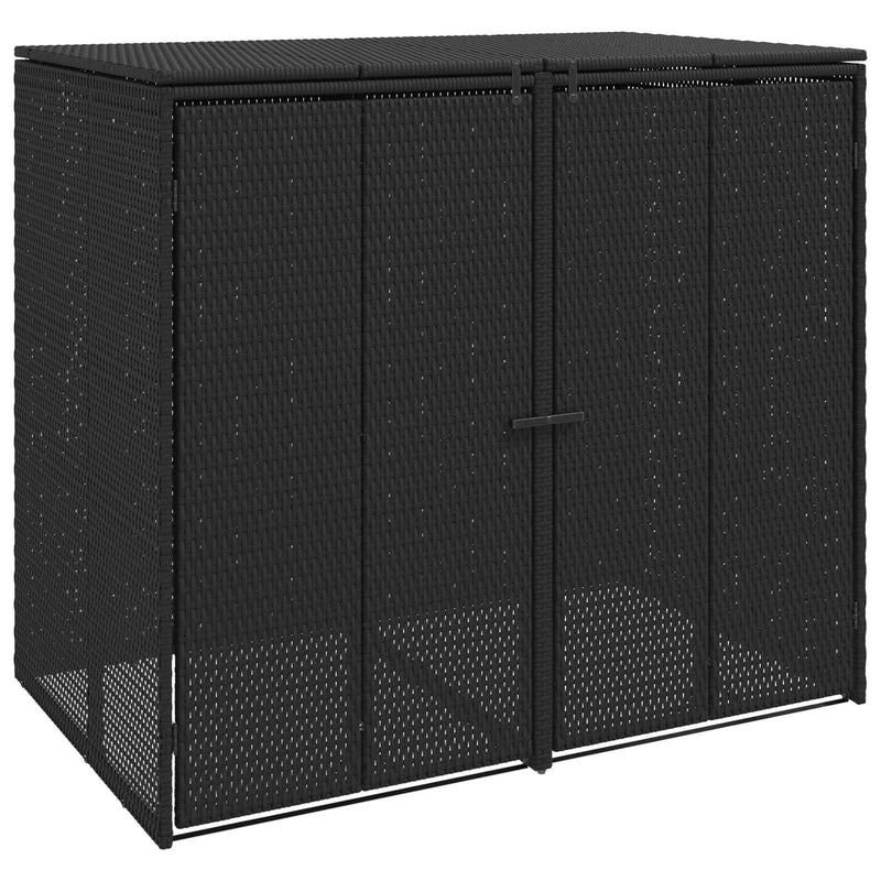 Load image into Gallery viewer, Vidaxl afvalbak box 2 pcs zwart 65 x 80 x 115 cm polyetheen