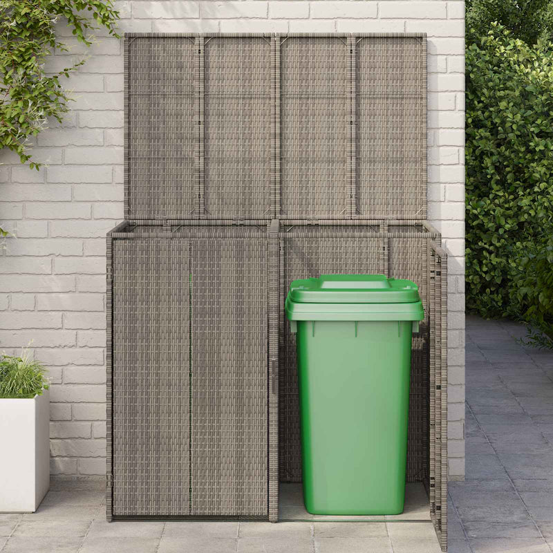 Load image into Gallery viewer, Vidaxl afvalbak box 2 pcs grijs 65 x 80 x 115 cm polyetheen