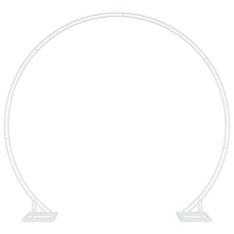 Load image into Gallery viewer, Vidaxl trouwrand wit 220 x 45 x 200 cm staal