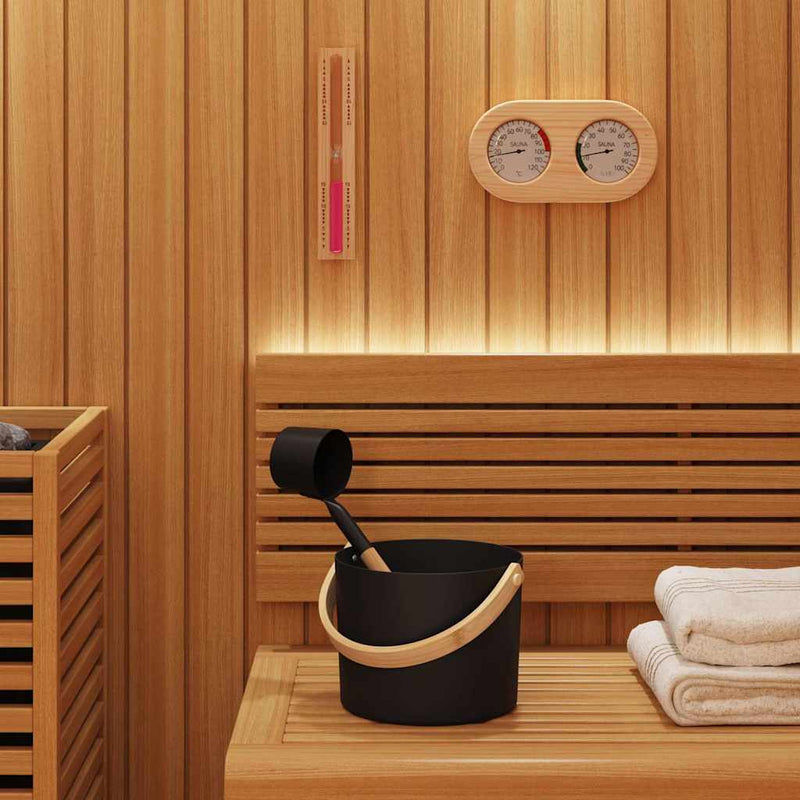 Load image into Gallery viewer, Vidaxl sauna accessoire set 4 pcs zwart