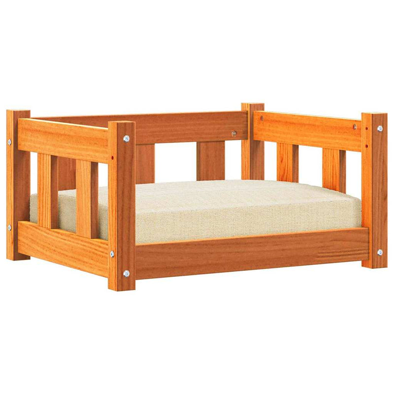 Load image into Gallery viewer, Vidaxl hondenbed wasbruin 55 x 45 x 28 cm massief grenenhout