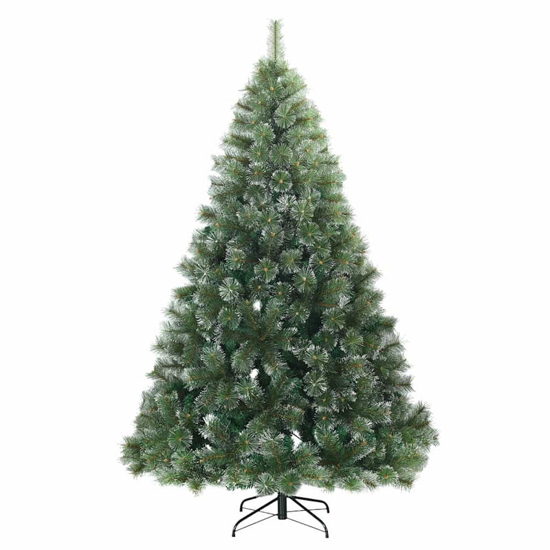 Load image into Gallery viewer, Vidaxl kunst kerstboom met geveerde takken, sneeuw bedekt groen 210 cm