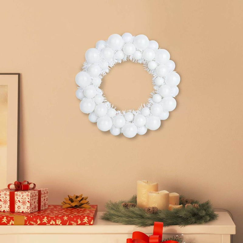 Load image into Gallery viewer, Vidaxl kerstbal kransen 2 pcs wit 33 x 33 x 7 cm polystyreen