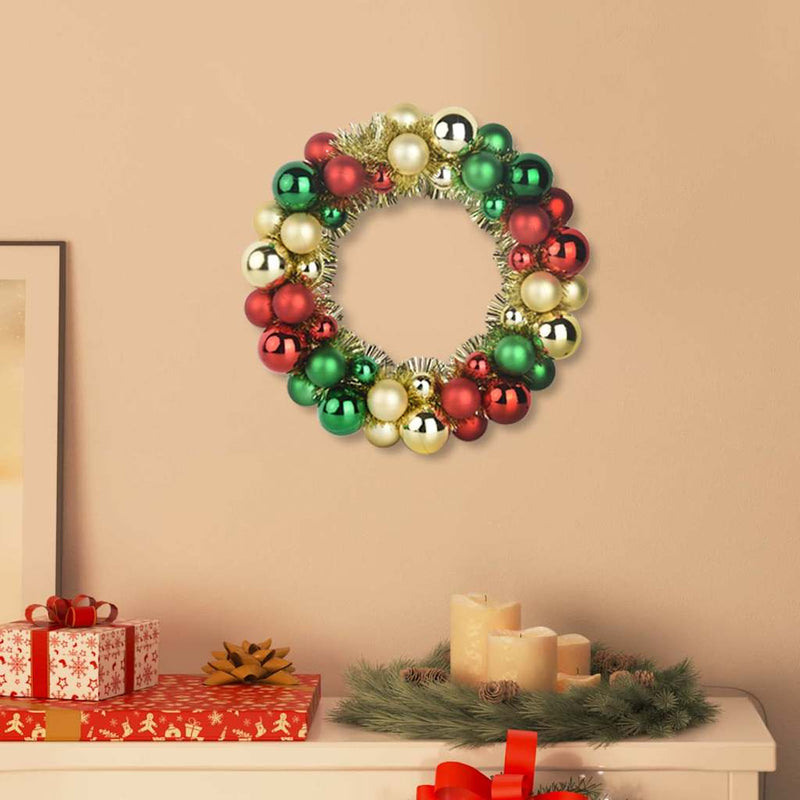 Load image into Gallery viewer, Vidaxl kerstbal kransen 2 pcs multikleur 33 x 33 x 7 cm polystyreen