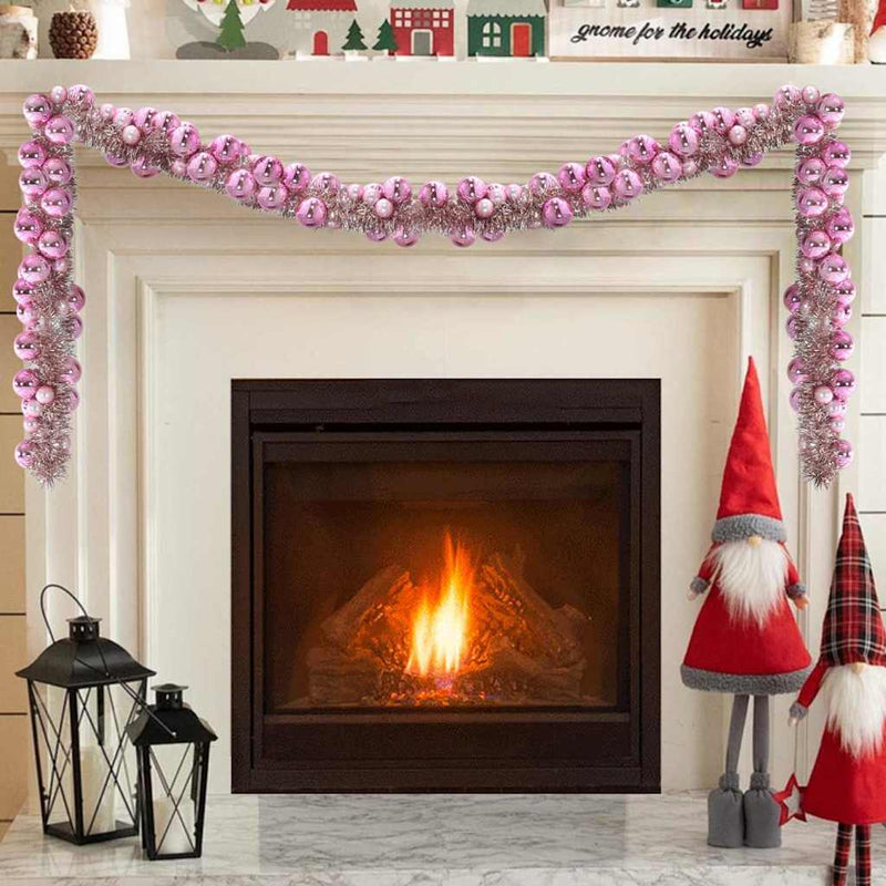Load image into Gallery viewer, Vidaxl kerstbal guirlande roze 186 cm polystyreen