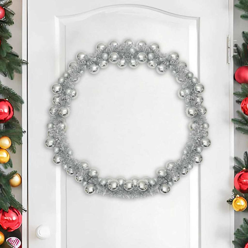 Load image into Gallery viewer, Vidaxl kerstbal guirlande zilver 186 cm polystyreen