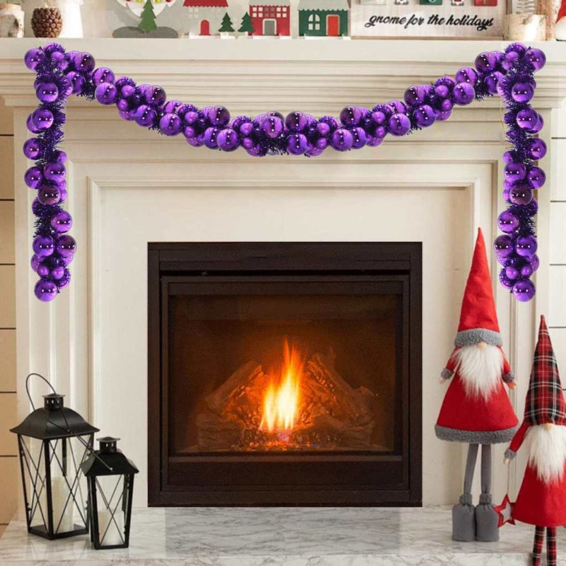 Load image into Gallery viewer, Vidaxl kerstbal guirlande lila 186 cm polystyreen