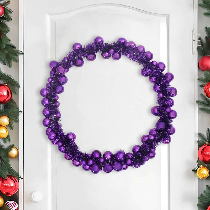 Load image into Gallery viewer, Vidaxl kerstbal guirlande lila 186 cm polystyreen