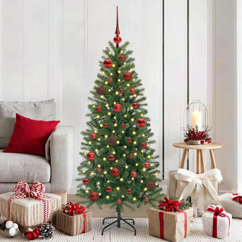 Load image into Gallery viewer, Vidaxl kerstbal set met 150 led 61 pcs rood kunststof