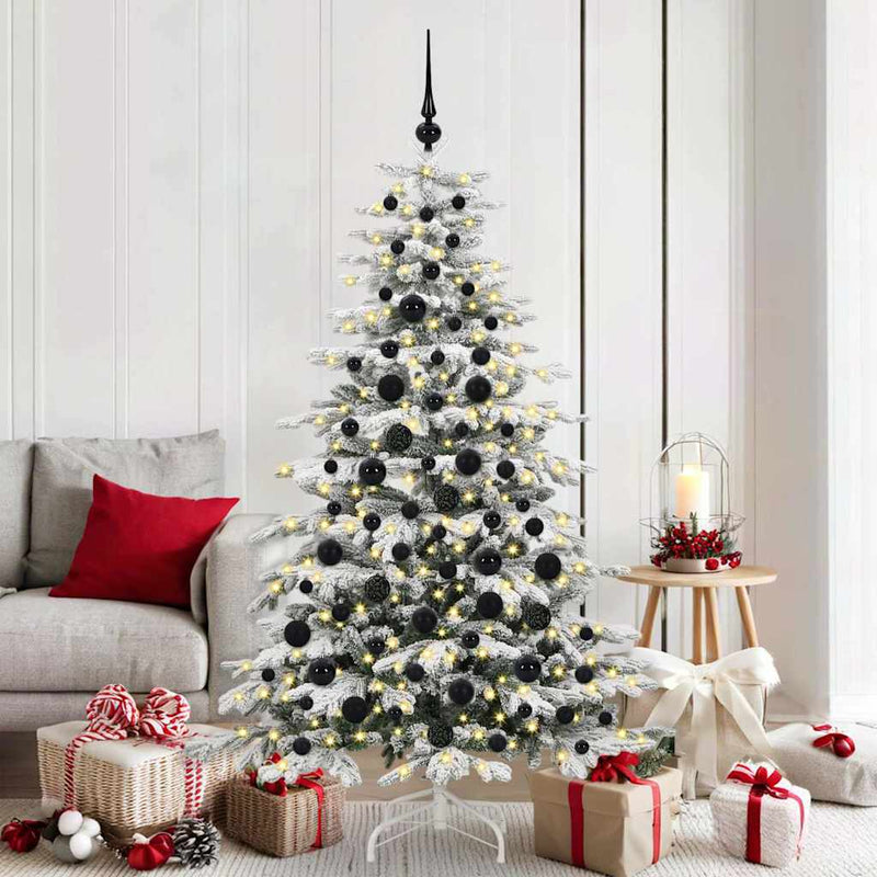 Load image into Gallery viewer, Vidaxl kerstbal set met 300 led 120 pcs zwart kunststof
