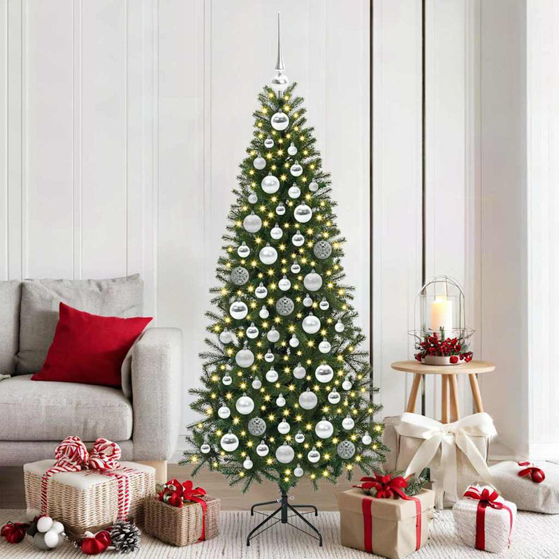 Load image into Gallery viewer, Vidaxl kerstbal set met 300 led 120 pcs zilver kunststof