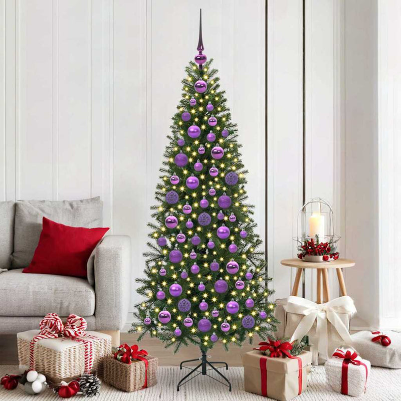 Load image into Gallery viewer, Vidaxl kerstbal set met 300 led 120 pcs lila kunststof