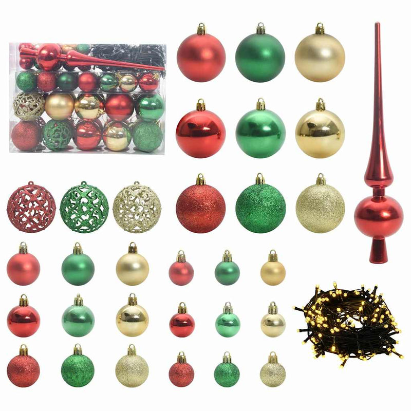 Load image into Gallery viewer, Vidaxl kerstbal set met 150 led 61 pcs multikleur kunststof