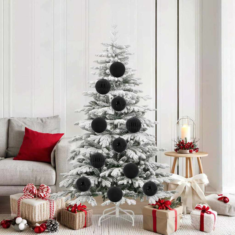 Load image into Gallery viewer, Vidaxl kerstbal set xl 9 pcs zwart kunststof