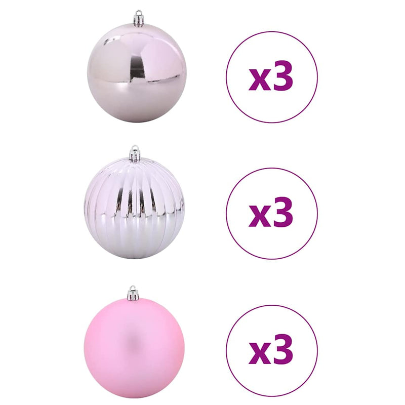 Load image into Gallery viewer, Vidaxl kerstbal set xl 9 pcs roze kunststof