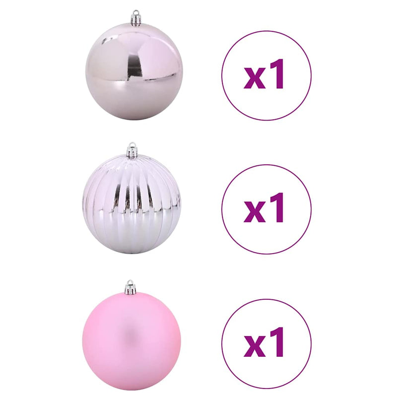Load image into Gallery viewer, Vidaxl kerstbal set xxl 3 pcs roze kunststof