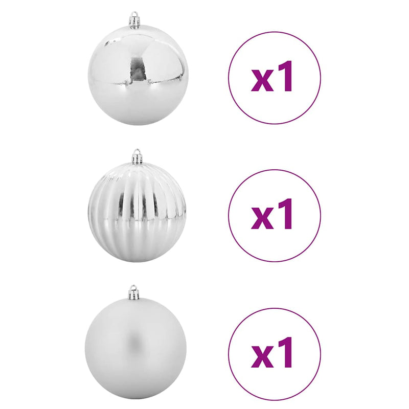 Load image into Gallery viewer, Vidaxl kerstbal set xxl 3 pcs zilver kunststof