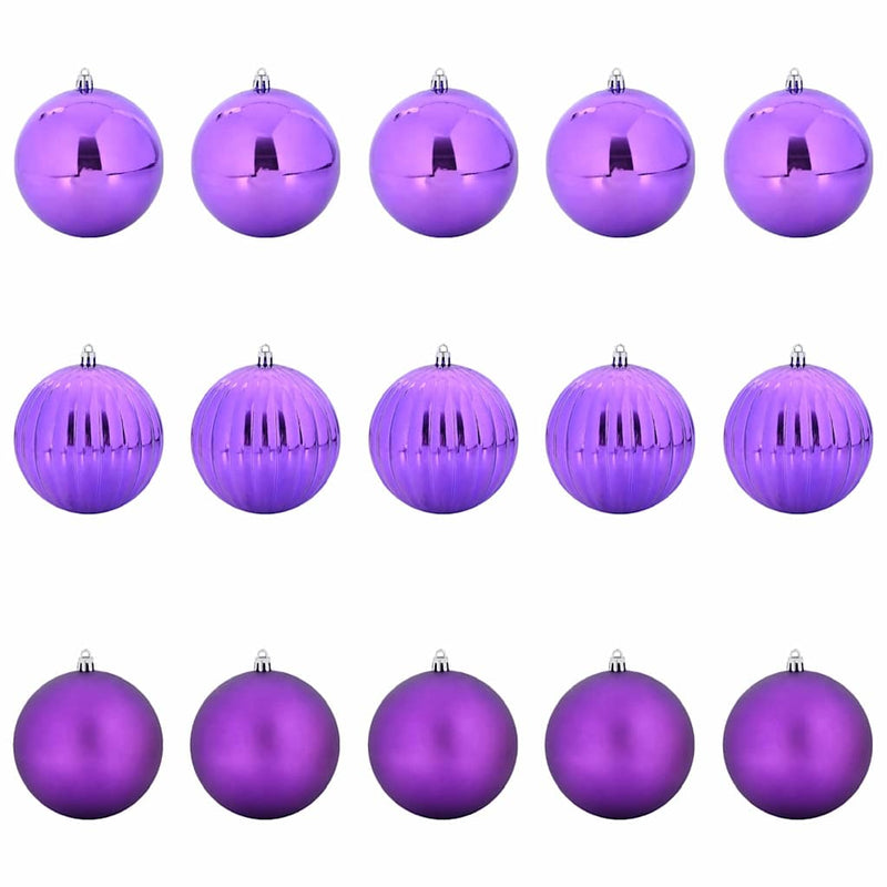 Load image into Gallery viewer, Vidaxl kerstbal set xl 15 pcs lila kunststof