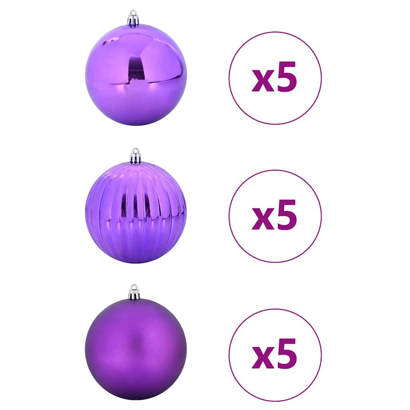 Load image into Gallery viewer, Vidaxl kerstbal set xl 15 pcs lila kunststof