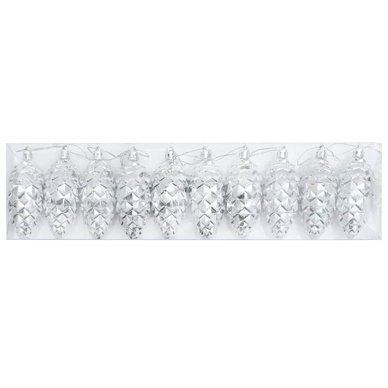 Load image into Gallery viewer, Vidaxl kerstdennenappeltje 40 pcs zilver kunststof