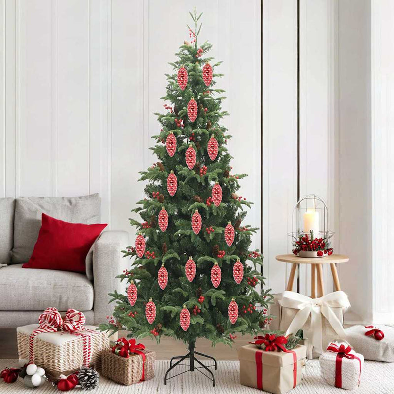 Load image into Gallery viewer, Vidaxl kerstdennenappeltje 40 pcs rood kunststof