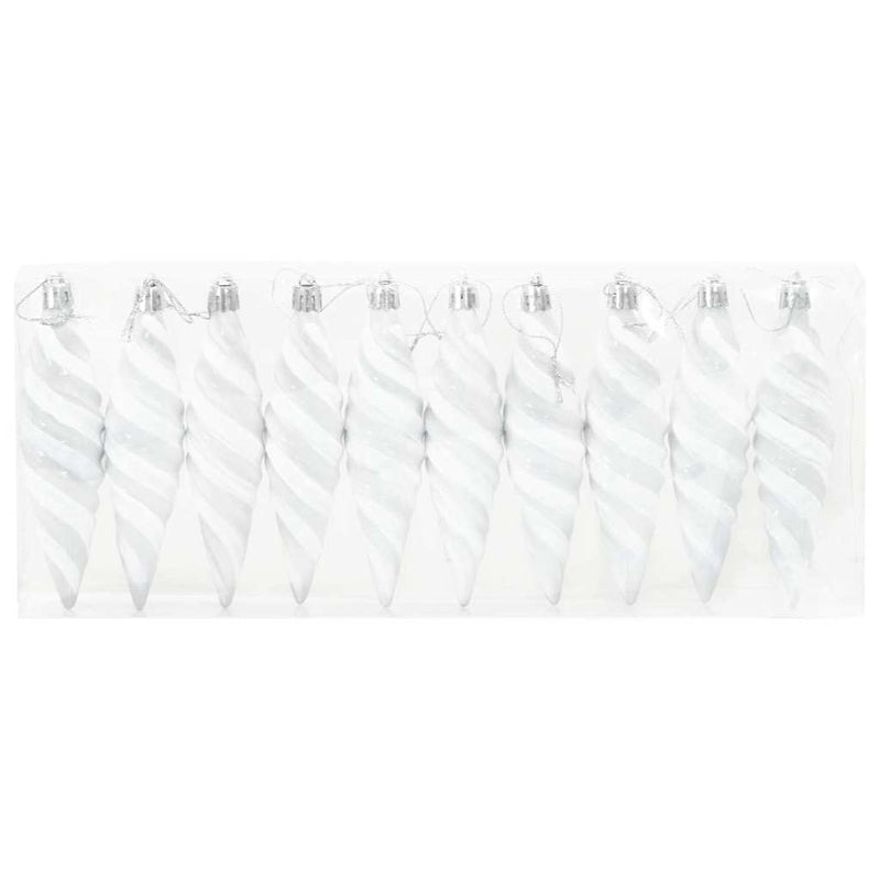 Load image into Gallery viewer, Vidaxl kerst spiralvorm bal 40 pcs wit kunststof
