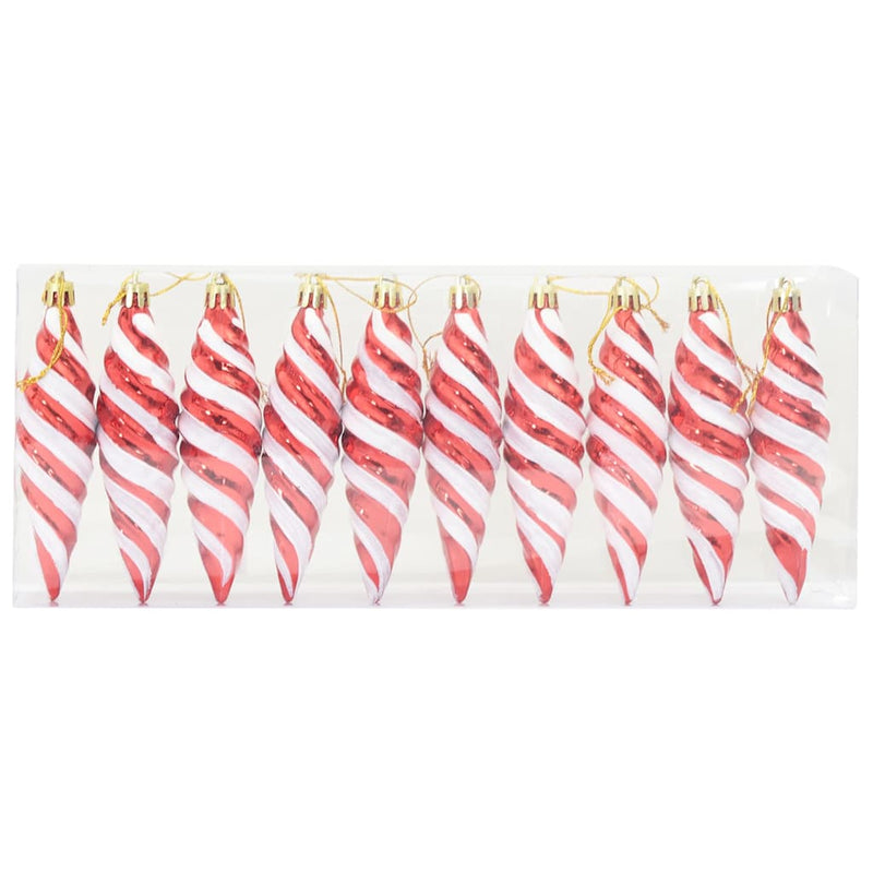 Load image into Gallery viewer, Vidaxl kerst spiralvorm bal 40 pcs rood kunststof