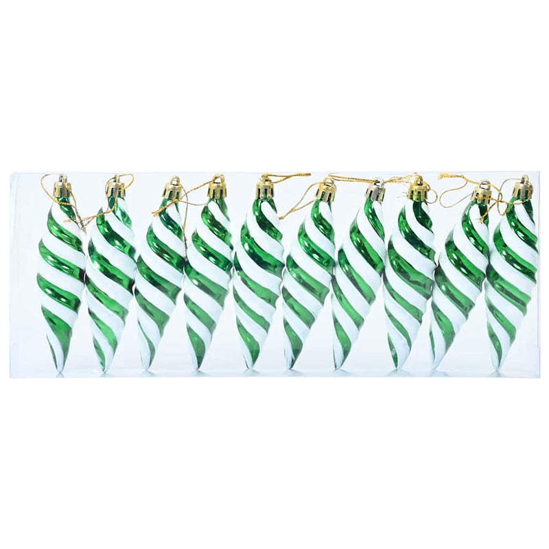 Load image into Gallery viewer, Vidaxl kerst spiralvorm bal 40 pcs groen kunststof