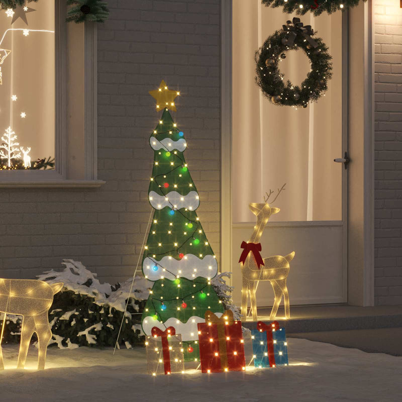 Load image into Gallery viewer, Vidaxl verlichte kerstboom met 3 cadeau dozen 2d warm wit 150 cm