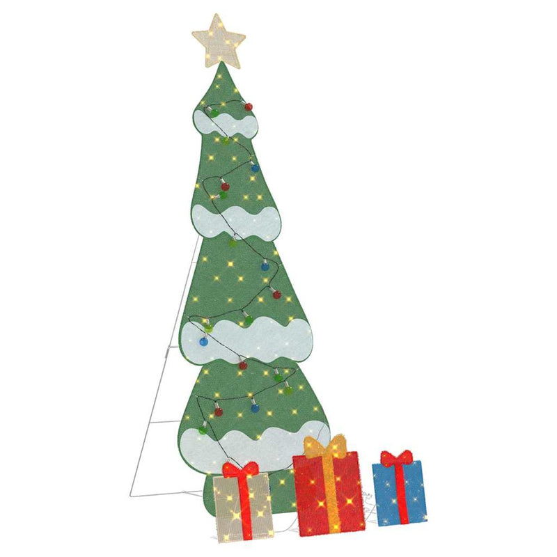Load image into Gallery viewer, Vidaxl verlichte kerstboom met 3 cadeau dozen 2d warm wit 180 cm