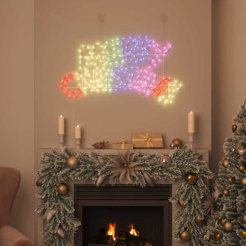 Load image into Gallery viewer, Vidaxl kerstbord met 240 led multikleur 99,5 x 54 cm pvc