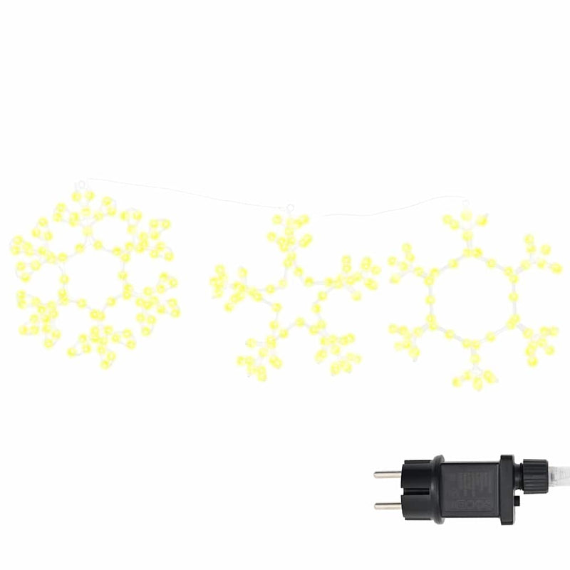 Load image into Gallery viewer, Vidaxl kerstsneeuwvlok met 252 led warmwit 44,5 x 38 cm pvc