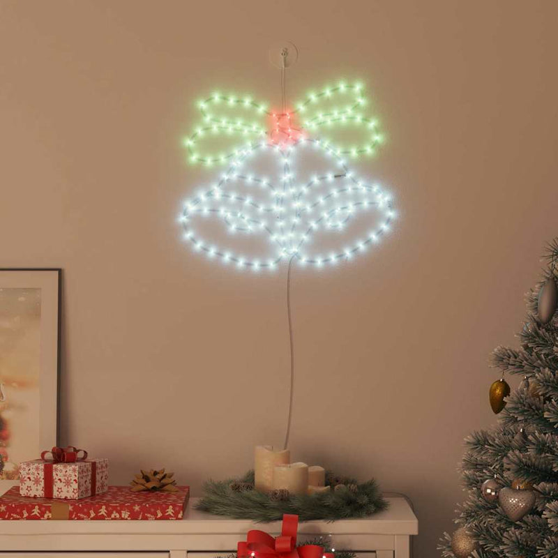 Load image into Gallery viewer, Vidaxl kerstbel met 144 led multikleur 57 x 47,5 cm pvc