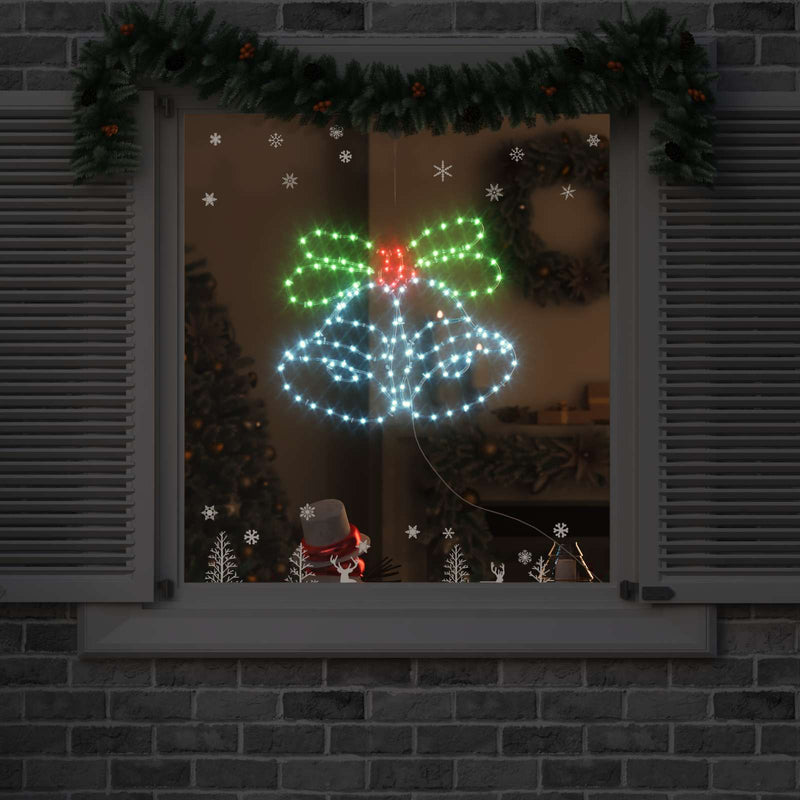 Load image into Gallery viewer, Vidaxl kerstbel met 144 led multikleur 57 x 47,5 cm pvc